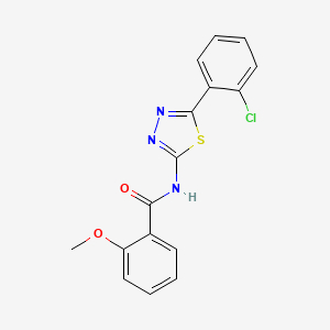 molecular formula C16H12ClN3O2S B2582807 N-(5-(2-氯苯基)-1,3,4-噻二唑-2-基)-2-甲氧基苯甲酰胺 CAS No. 392241-74-6