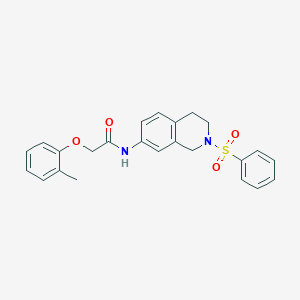 molecular formula C24H24N2O4S B2582812 N-(2-(phenylsulfonyl)-1,2,3,4-tetrahydroisoquinolin-7-yl)-2-(o-tolyloxy)acetamide CAS No. 954613-48-0