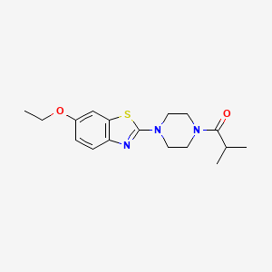 molecular formula C17H23N3O2S B2582821 6-Ethoxy-2-(4-isobutyrylpiperazin-1-yl)-1,3-benzothiazole CAS No. 897470-70-1