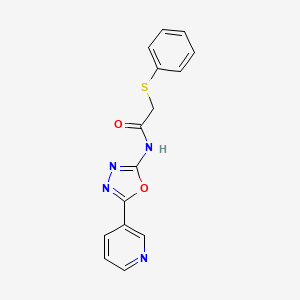2-(phenylthio)-N-(5-(pyridin-3-yl)-1,3,4-oxadiazol-2-yl)acetamide