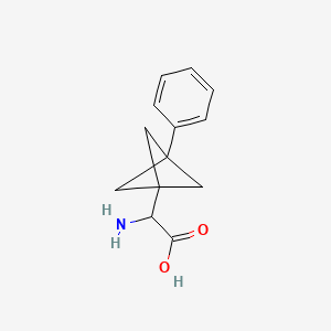 molecular formula C13H15NO2 B2582838 2-Amino-2-(3-phenyl-1-bicyclo[1.1.1]pentanyl)acetic acid CAS No. 2287265-51-2