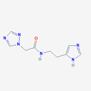 molecular formula C9H12N6O B2582846 N-[2-(1H-imidazol-4-yl)ethyl]-2-(1H-1,2,4-triazol-1-yl)acetamide CAS No. 860648-92-6