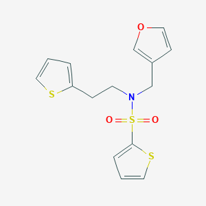 molecular formula C15H15NO3S3 B2582847 N-(furan-3-ylmethyl)-N-(2-(thiophen-2-yl)ethyl)thiophene-2-sulfonamide CAS No. 1428375-70-5