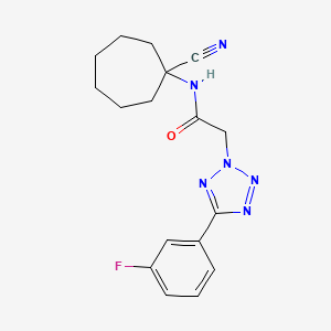 N-(1-cyanocycloheptyl)-2-[5-(3-fluorophenyl)-2H-1,2,3,4-tetrazol-2-yl]acetamide