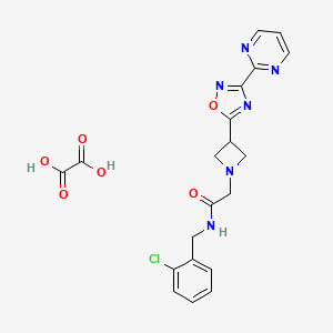 N-(2-chlorobenzyl)-2-(3-(3-(pyrimidin-2-yl)-1,2,4-oxadiazol-5-yl)azetidin-1-yl)acetamide oxalate