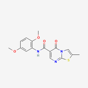 molecular formula C16H15N3O4S B2582862 N-(2,5-dimethoxyphenyl)-2-methyl-5-oxo-5H-thiazolo[3,2-a]pyrimidine-6-carboxamide CAS No. 896340-72-0