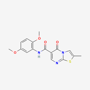 molecular formula C16H15N3O4S B2582862 N-(2,5-ジメトキシフェニル)-2-メチル-5-オキソ-5H-[1,3]チアゾロ[3,2-a]ピリミジン-6-カルボキサミド CAS No. 896340-72-0