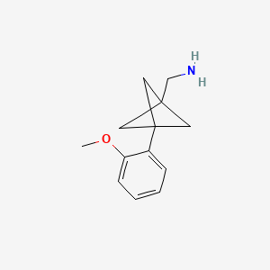 molecular formula C13H17NO B2582863 [3-(2-Methoxyphenyl)-1-bicyclo[1.1.1]pentanyl]methanamine CAS No. 2287342-76-9