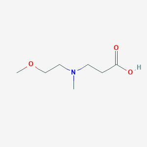 molecular formula C7H16ClNO3 B2582865 3-[(2-Methoxyethyl)(methyl)amino]propanoic acid hydrochloride CAS No. 915922-60-0