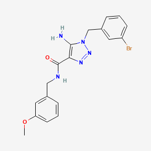 molecular formula C18H18BrN5O2 B2582874 5-amino-1-(3-bromobenzyl)-N-(3-methoxybenzyl)-1H-1,2,3-triazole-4-carboxamide CAS No. 899737-38-3
