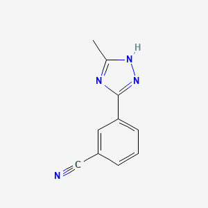 molecular formula C10H8N4 B2582879 3-(5-methyl-4H-1,2,4-triazol-3-yl)benzonitrile CAS No. 312772-65-9