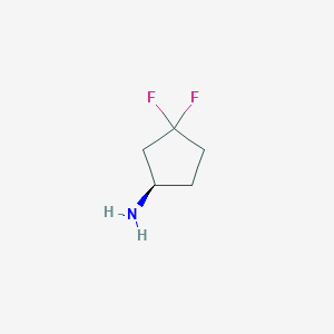 molecular formula C5H9F2N B2582881 (R)-3,3-difluorocyclopentanamine CAS No. 1118245-88-7