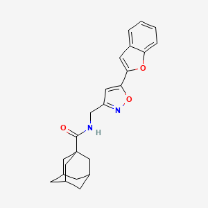 molecular formula C23H24N2O3 B2582886 (3r,5r,7r)-N-((5-(benzofuran-2-yl)isoxazol-3-yl)methyl)adamantane-1-carboxamide CAS No. 1105242-06-5