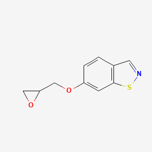 molecular formula C10H9NO2S B2582887 6-(Oxiran-2-ylmethoxy)-1,2-benzothiazole CAS No. 2411253-95-5