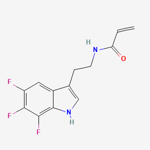 molecular formula C13H11F3N2O B2582888 N-[2-(5,6,7-Trifluoro-1H-indol-3-yl)ethyl]prop-2-enamide CAS No. 2411249-89-1