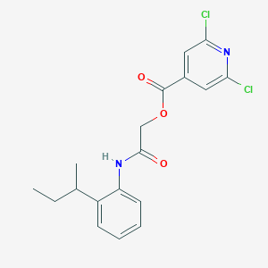 molecular formula C18H18Cl2N2O3 B2582892 [2-(2-Butan-2-ylanilino)-2-oxoethyl] 2,6-dichloropyridine-4-carboxylate CAS No. 924071-09-0