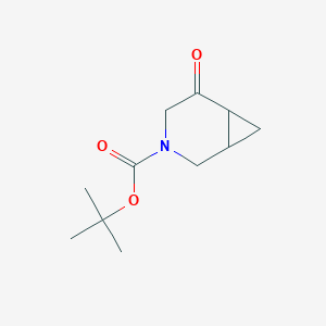 molecular formula C11H17NO3 B2582896 3-Boc-5-oxo-3-aza-bicyclo[4.1.0]heptane CAS No. 1499480-13-5
