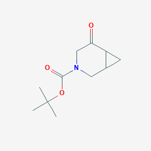 molecular formula C11H17NO3 B2582896 3-Boc-5-氧代-3-氮杂-双环[4.1.0]庚烷 CAS No. 1499480-13-5