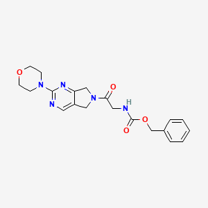 molecular formula C20H23N5O4 B2582898 benzyl (2-(2-morpholino-5H-pyrrolo[3,4-d]pyrimidin-6(7H)-yl)-2-oxoethyl)carbamate CAS No. 2034224-81-0