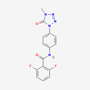 molecular formula C15H11F2N5O2 B2582901 2,6-difluoro-N-(4-(4-methyl-5-oxo-4,5-dihydro-1H-tetrazol-1-yl)phenyl)benzamide CAS No. 1396792-18-9