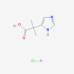 molecular formula C7H11ClN2O2 B2582903 2-(1H-imidazol-4-yl)-2-methylpropanoic acid hydrochloride CAS No. 51720-91-3