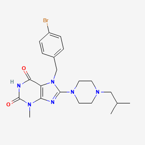 7-(4-bromobenzyl)-8-(4-isobutylpiperazin-1-yl)-3-methyl-1H-purine-2,6(3H,7H)-dione