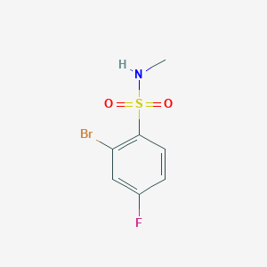 molecular formula C7H7BrFNO2S B2582915 2-Bromo-4-fluoro-N-methylbenzene-1-sulfonamide CAS No. 1178647-92-1