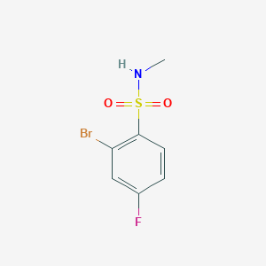 molecular formula C7H7BrFNO2S B2582915 2-溴-4-氟-N-甲苯-1-磺酰胺 CAS No. 1178647-92-1