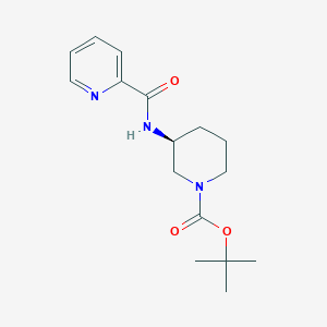 molecular formula C16H23N3O3 B2582942 (S)-叔丁基 3-(吡啶-2-羰基氨基)哌啶-1-羧酸酯 CAS No. 1349699-60-0