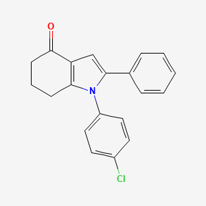 molecular formula C20H16ClNO B2582943 1-(4-chlorophenyl)-2-phenyl-1,5,6,7-tetrahydro-4H-indol-4-one CAS No. 338979-36-5