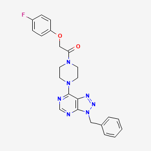 molecular formula C23H22FN7O2 B2582944 1-(4-(3-benzyl-3H-[1,2,3]triazolo[4,5-d]pyrimidin-7-yl)piperazin-1-yl)-2-(4-fluorophenoxy)ethanone CAS No. 920163-33-3