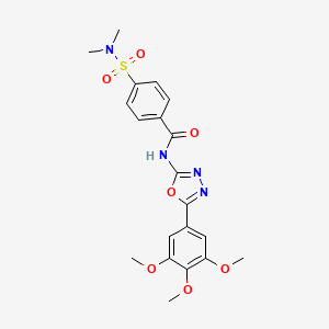 molecular formula C20H22N4O7S B2582955 4-(dimethylsulfamoyl)-N-[5-(3,4,5-trimethoxyphenyl)-1,3,4-oxadiazol-2-yl]benzamide CAS No. 533870-76-7