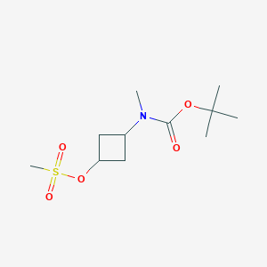 molecular formula C11H21NO5S B2582962 叔丁基-N-甲基-N-[(1r,3r)-3-(甲磺酰氧基)环丁基]氨基甲酸酯 CAS No. 1033718-11-4