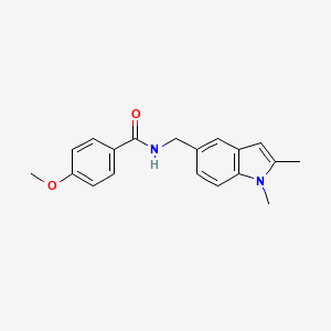 N-[(1,2-dimethylindol-5-yl)methyl]-4-methoxybenzamide