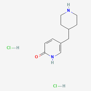 molecular formula C11H18Cl2N2O B2582976 5-(4-Piperidinylmethyl)-2(1H)-pyridinone dihydrochloride CAS No. 2105838-79-5