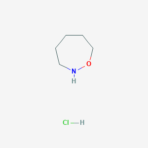 molecular formula C5H12ClNO B2582981 1,2-Oxazepane hydrochloride CAS No. 22185-38-2