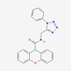 molecular formula C22H17N5O2 B2582984 N-((1-苯基-1H-四唑-5-基)甲基)-9H-氧杂蒽-9-甲酰胺 CAS No. 897615-14-4