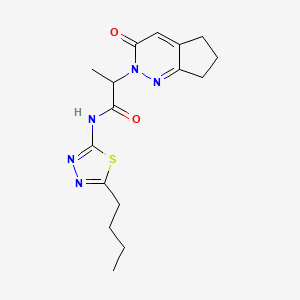 molecular formula C16H21N5O2S B2582998 N-(5-butyl-1,3,4-thiadiazol-2-yl)-2-(3-oxo-3,5,6,7-tetrahydro-2H-cyclopenta[c]pyridazin-2-yl)propanamide CAS No. 2034495-58-2