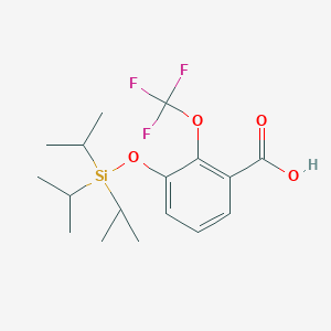 molecular formula C17H25F3O4Si B2583002 2-(三氟甲氧基)-3-{[三(丙-2-基)甲硅烷基]氧基}苯甲酸 CAS No. 1909305-24-3