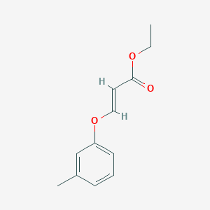molecular formula C12H14O3 B2583014 乙烯基(e)-3-(间甲氧基苯氧基)丙烯酸酯 CAS No. 28991-07-3