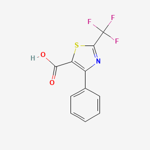 molecular formula C11H6F3NO2S B2583016 4-苯基-2-(三氟甲基)-1,3-噻唑-5-羧酸 CAS No. 1554144-21-6