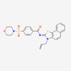 molecular formula C25H23N3O4S2 B2583019 (Z)-N-(3-烯丙基萘并[2,1-d]噻唑-2(3H)-亚甲基)-4-(吗啉磺酰基)苯甲酰胺 CAS No. 1322269-55-5
