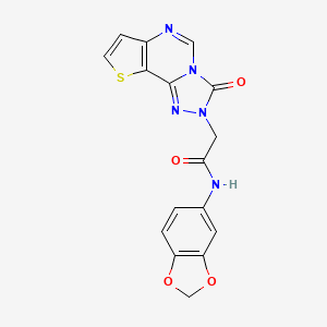 1-[(3-isopropyl-2-oxo-2,3-dihydro-1,3-benzothiazol-6-yl)sulfonyl]-N-(4-methylpyridin-2-yl)piperidine-4-carboxamide
