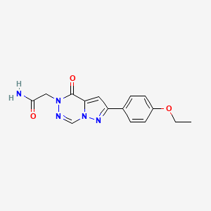 molecular formula C15H15N5O3 B2583042 2-[2-(4-乙氧基苯基)-4-氧代吡唑并[1,5-d][1,2,4]三嗪-5(4H)-基]乙酰胺 CAS No. 1020969-78-1