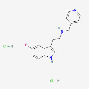 2-(5-fluoro-2-methyl-1H-indol-3-yl)-N-(pyridin-4-ylmethyl)ethanamine dihydrochloride