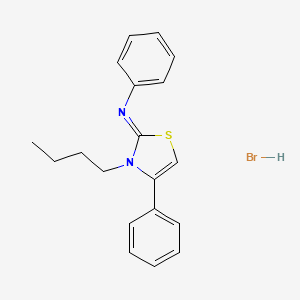 molecular formula C19H21BrN2S B2583045 (Z)-N-(3-butyl-4-phenylthiazol-2(3H)-ylidene)aniline hydrobromide CAS No. 477525-52-3