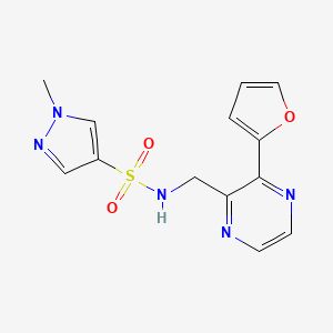 N-((3-(furan-2-yl)pyrazin-2-yl)methyl)-1-methyl-1H-pyrazole-4-sulfonamide