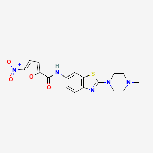 molecular formula C17H17N5O4S B2583119 N-(2-(4-methylpiperazin-1-yl)benzo[d]thiazol-6-yl)-5-nitrofuran-2-carboxamide CAS No. 1105223-07-1