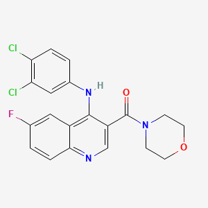 (4-((3,4-Dichlorophenyl)amino)-6-fluoroquinolin-3-yl)(morpholino)methanone