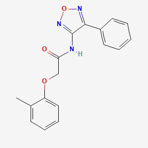 molecular formula C17H15N3O3 B2583127 2-(2-methylphenoxy)-N-(4-phenyl-1,2,5-oxadiazol-3-yl)acetamide CAS No. 880791-82-2